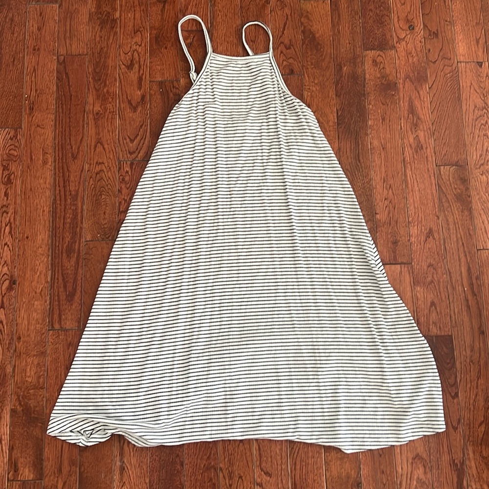 High neck casual strappy dress